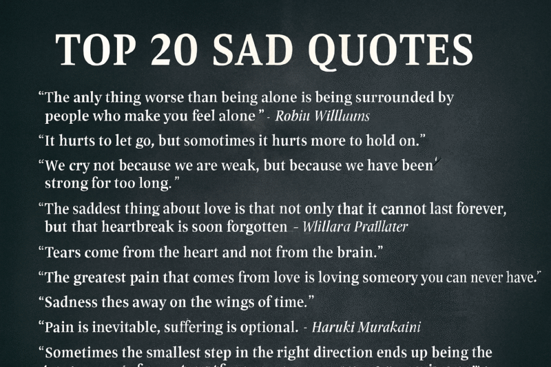 Top 20 Sad Quotes | Heart Touching Sad Quotes for 2025 | Best Sad Status for WhatsApp